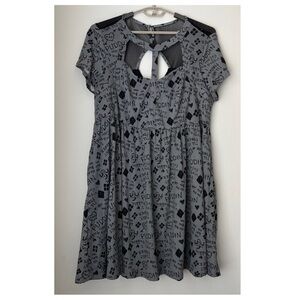 Torrid DC Comics Suicide Squad Harley Quinn Relationship Dress Size 3X NEW Gray